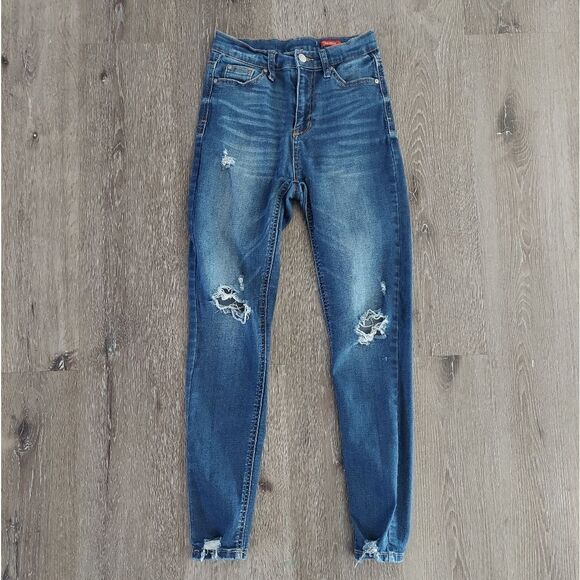 Celebrity Pink The Spice Distressed High Rise Skinny Jeans 3/26 - Picture 1 of 7
